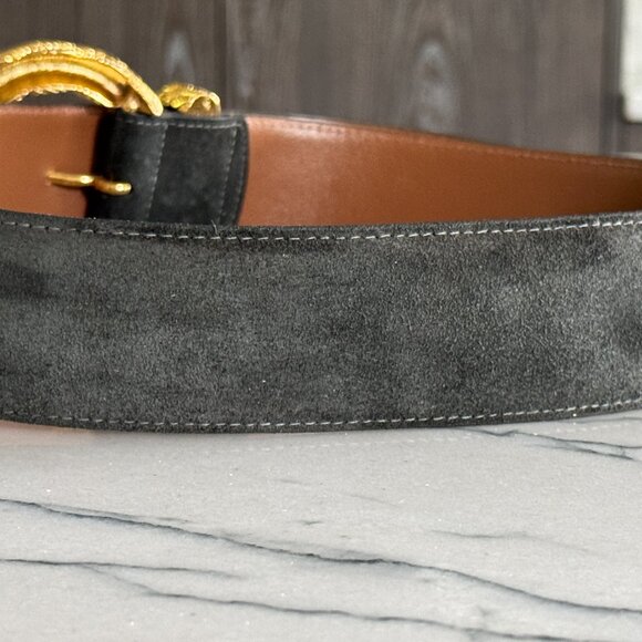 Vintage Ellen Tracy Italian Sueded Calfskin Belt - Large - Picture 5 of 7